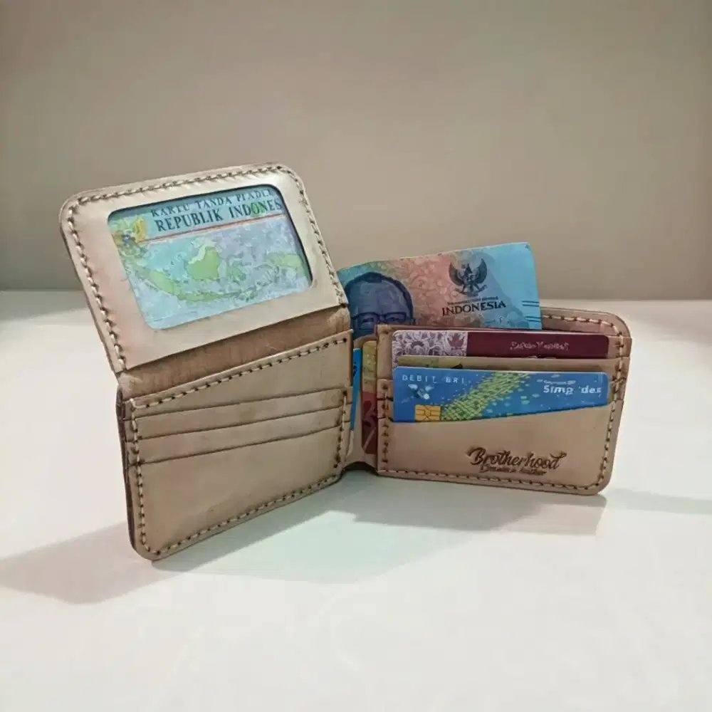 Dompet full kulit sapi asli jenis vegtan jahit tangan model pria