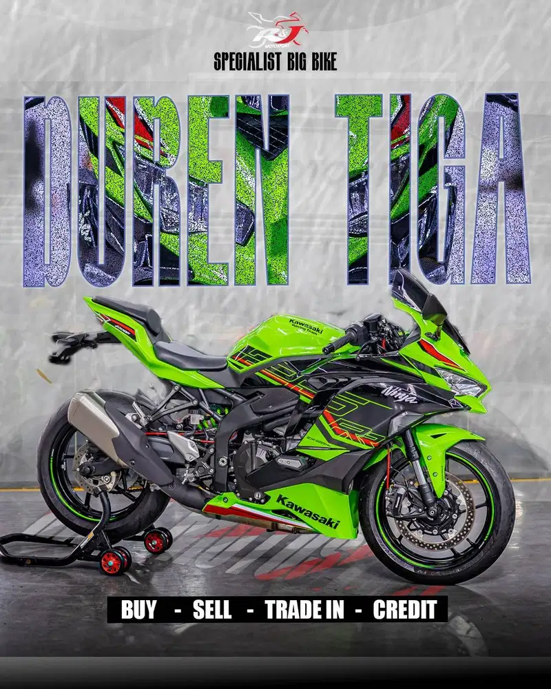 Kawasaki ZX25RR ZX25 ZX 25  Km 3.000an warna Hijau Full Paper