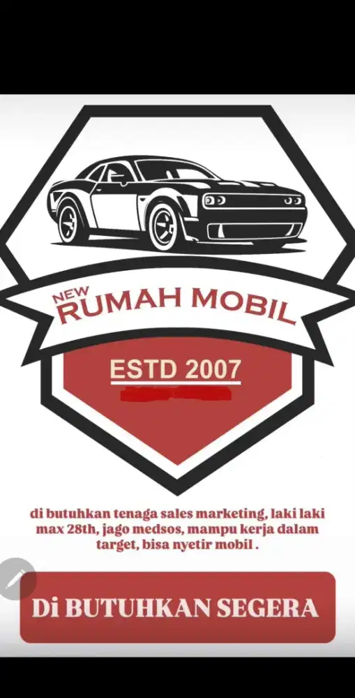 Dibutuhkan marketing mbl bekas gacor, melek sosmed