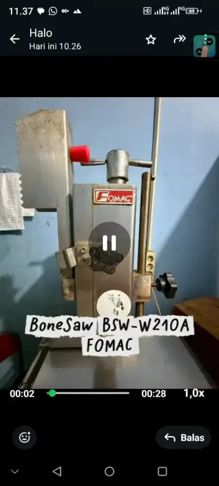 Mesin Potong Tulang Fomac BSW-W210A Second Berkualitas - Siap Pakai