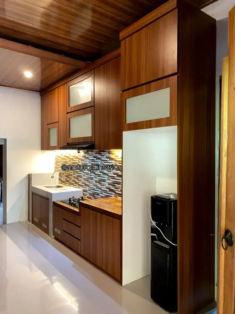 Kitchen set HPL warna earthtone