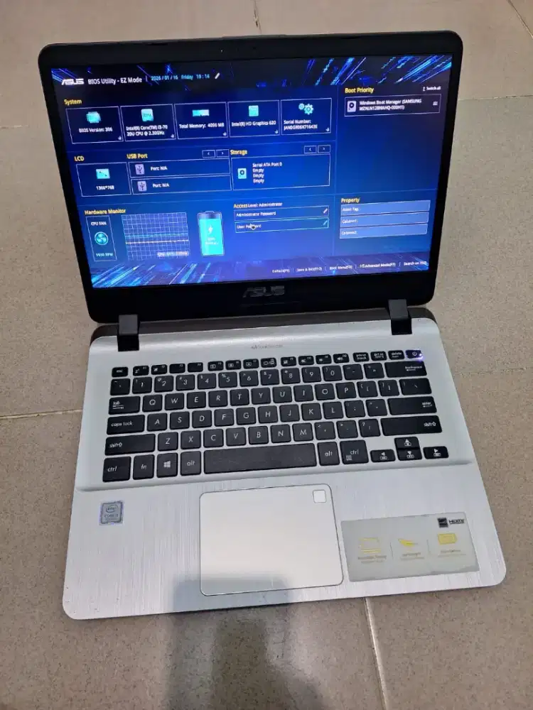Laptop Asus i3 gen7