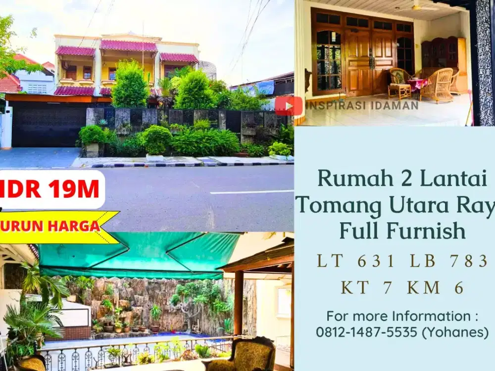 Rumah 2 Lantai Tomang Utara Raya Full Furnish