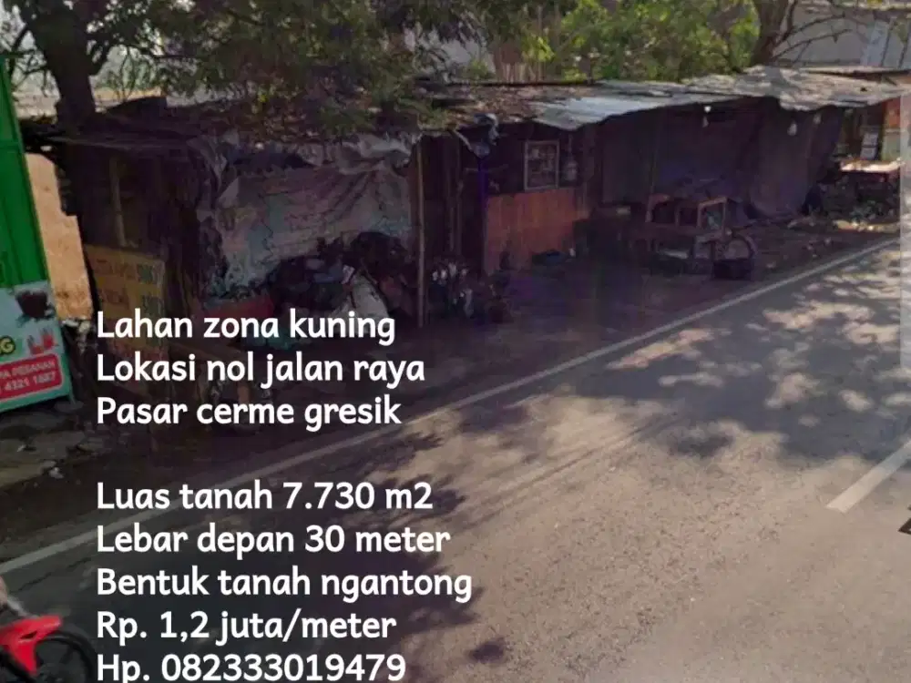 Lahan nol jalan raya pasar cerme gresik
