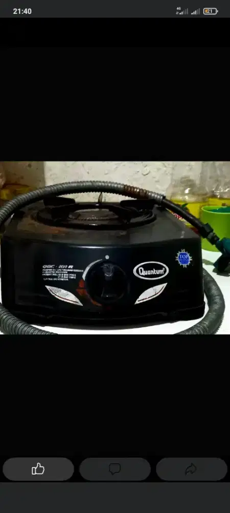 Kompor gas merk Quantum + Selang regulator Normal NEGO