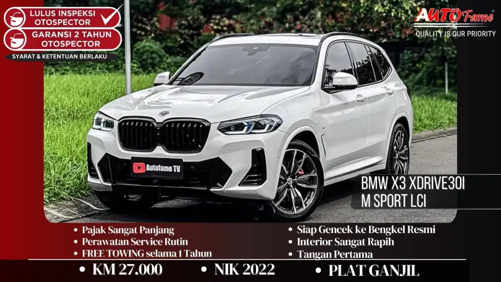 BMW X3 xDrive30i M Sport LCi NIK 2022