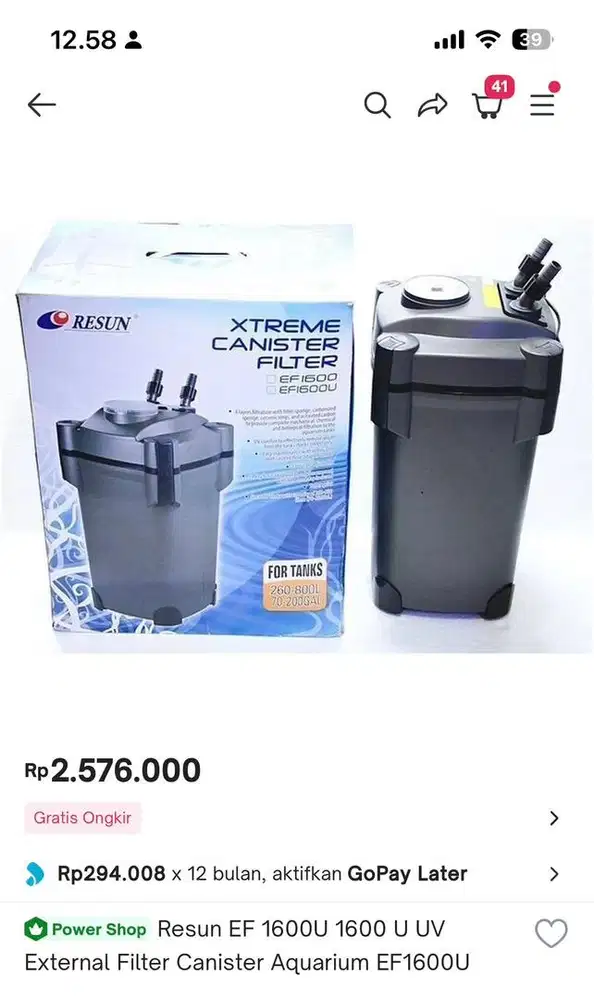 Canister Resun 1600U UV