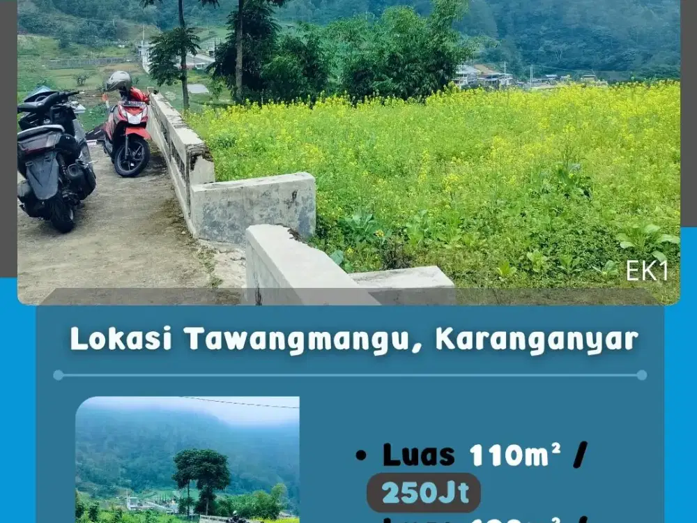 Tanah Murah Lokasi Tawangmangu, Karanganyar
