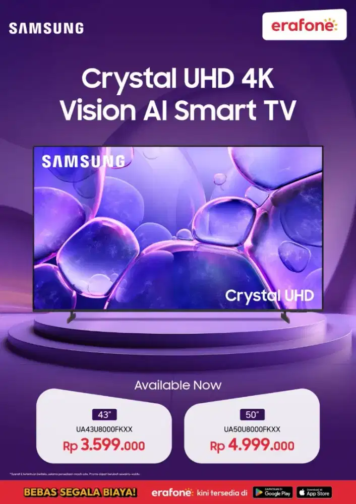TV Samsung Crystal UHD 4K Vision AI Smart TV 43 Bisa Cash atau Kredit