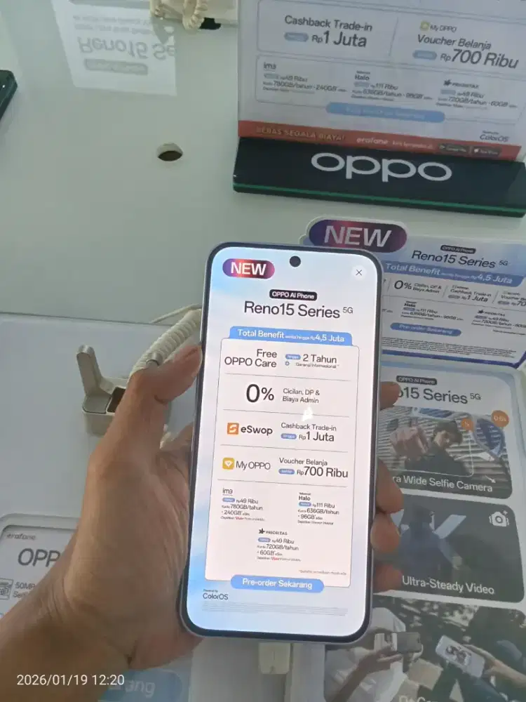 OPPO RENO 15 F Aurora blue