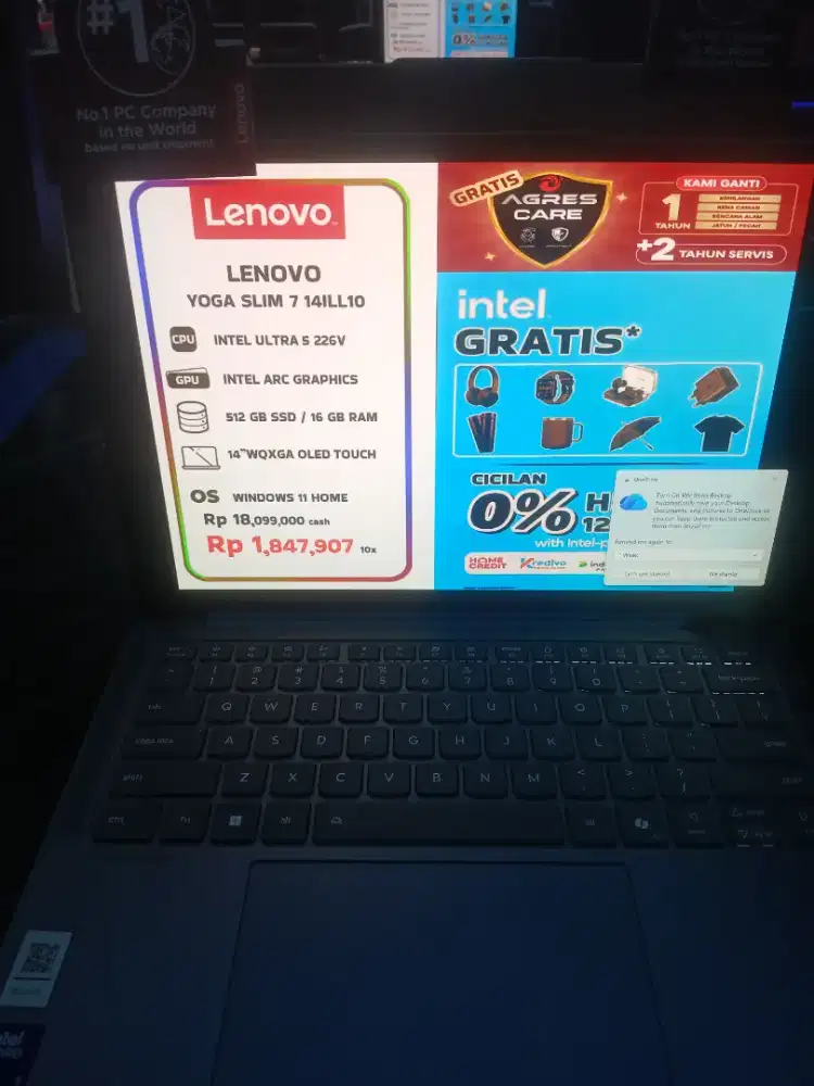 Promo cicilan Laptop Lenovo yoga slim 7 promo bunga 0% free2x