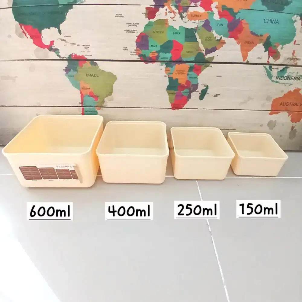 Kotak box wadah plastik serbaguna 4pcs, baru