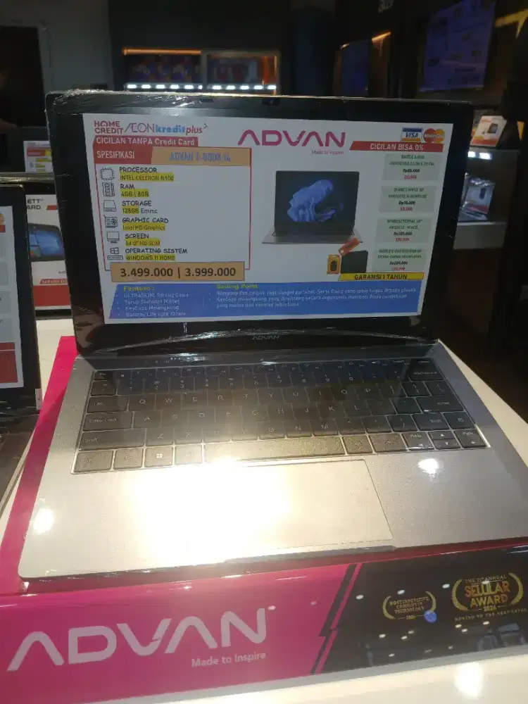 Promo cicilan Laptop Advan promo bunga 0% free 2x