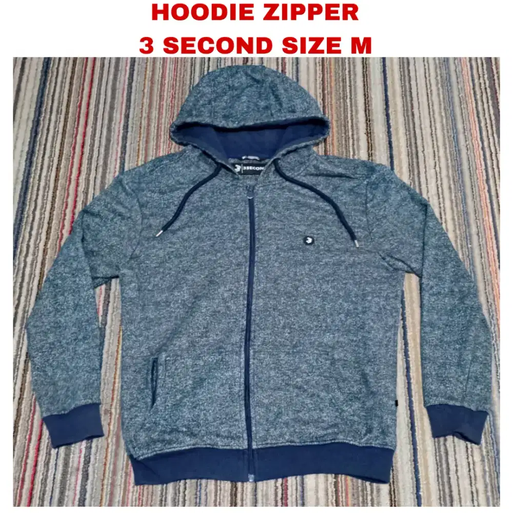 Jeket Hoodie 3 Second Size M Original