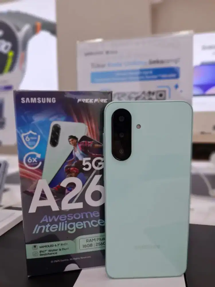 A26 8/256 warna pink, green & black