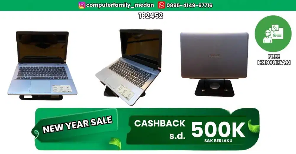 ASUS VIVOBOOK 14_ASUS LAPTOP X441UAR I3 7020U RAM 4GB SSD 256GB