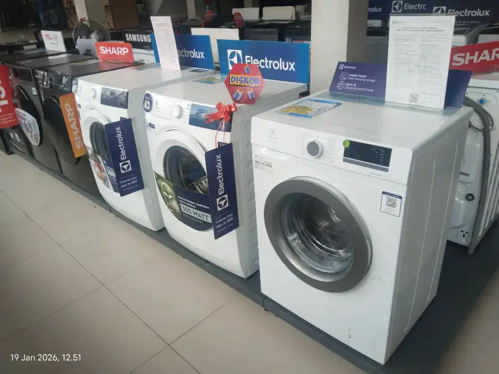 MESIN CUCI FRONT LOADING BERBAGAI MERK. CICILAN TANPA DP, CUKUP KTP