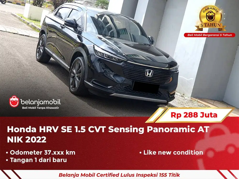 [ GARANSI 5TH ] Honda HRV HR-V HR V SE 1.5 Sensing Panoramic 2022/2023