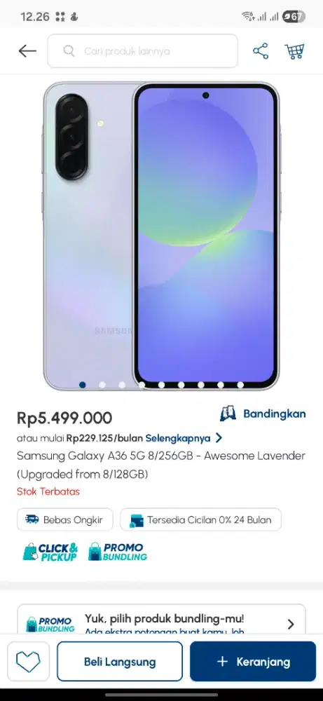 SAMSUNG GALAXY A36 5G SI PALING KEREN