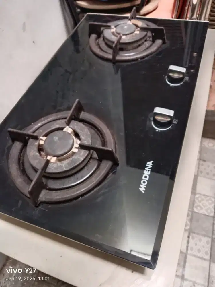 Kompor tanam Modena dua tungku