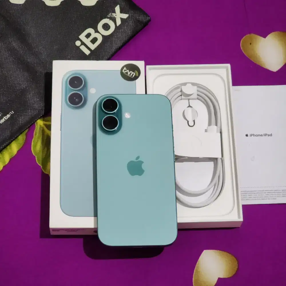 Iphone 16 128GB Teal Resmi Ibox Agustus 2026