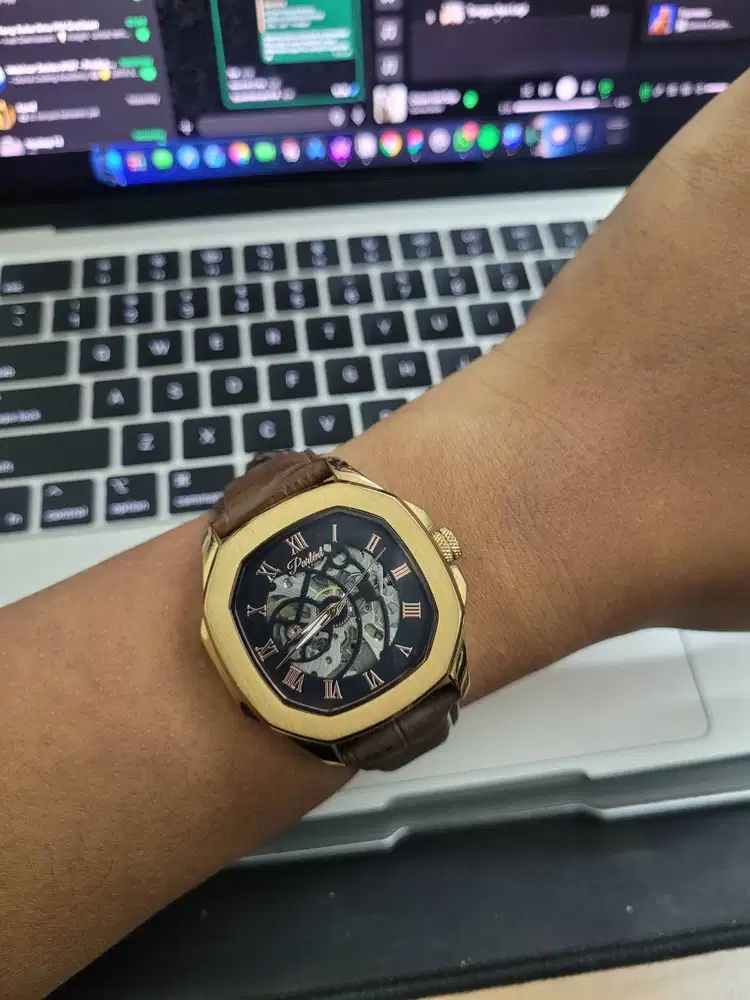 Jam Tangan Pria Parlen(t) Gallant Vortex Gold (Automatic Skeleton)