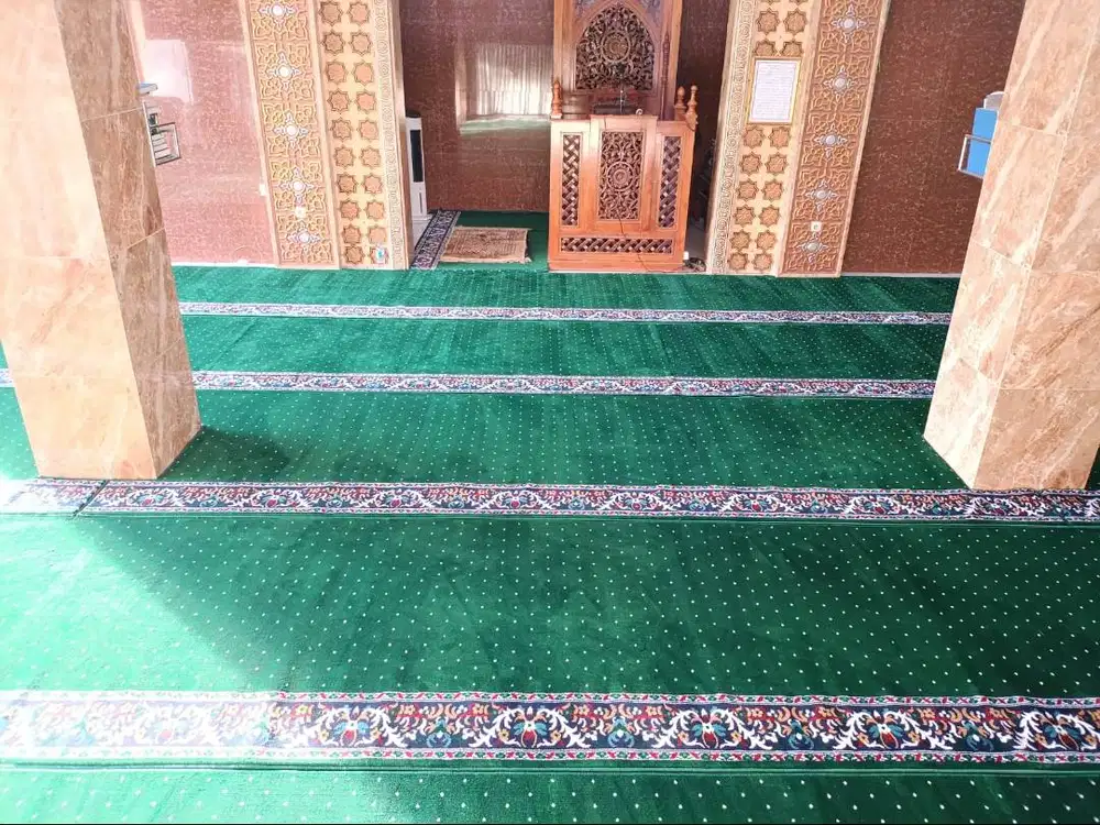 Karpet Masjid Tipe Maulana Hijau Bintik, Toko Karpet Masjid Terlengkap