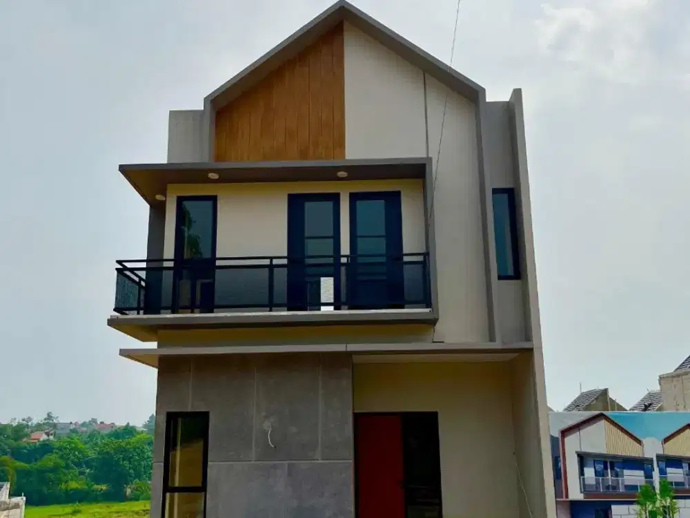 Rumah 2 Lantai Dalam Perumahan Syariah di Cinangka Depok Free Biaya
