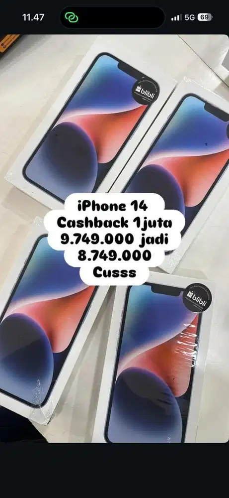 KREDIT IPHONE 14 , SYARAT HANYA KTP PROMO FREE 2x CICILAN