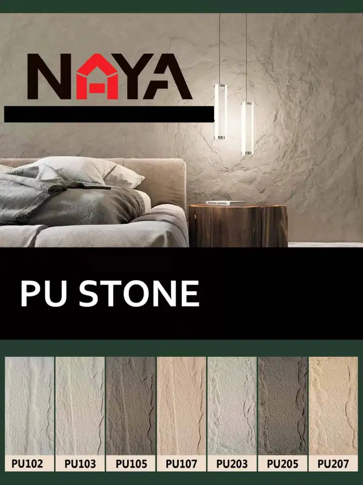 PU Stone Naya | PU Stone 3D Panel Dinding Indoor Motif Batu Alam
