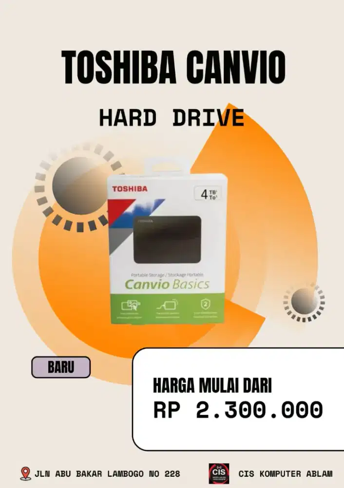 JUAL HARD DRIVE (TOSHIBA CANVIO)