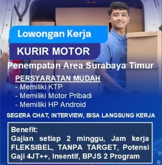KURIR MOTOR J&T EXPRESS PENEMPATAN SURABAYA TIMUR