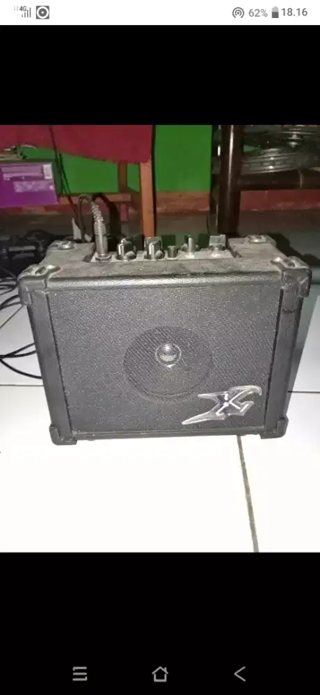Amplifier mini ampli gitar 4in hitam