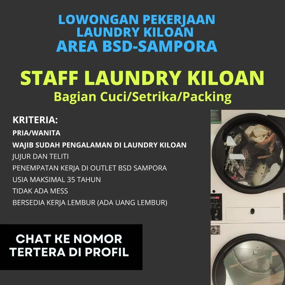 STAFF LAUNDRY KILOAN BSD SAMPORA
