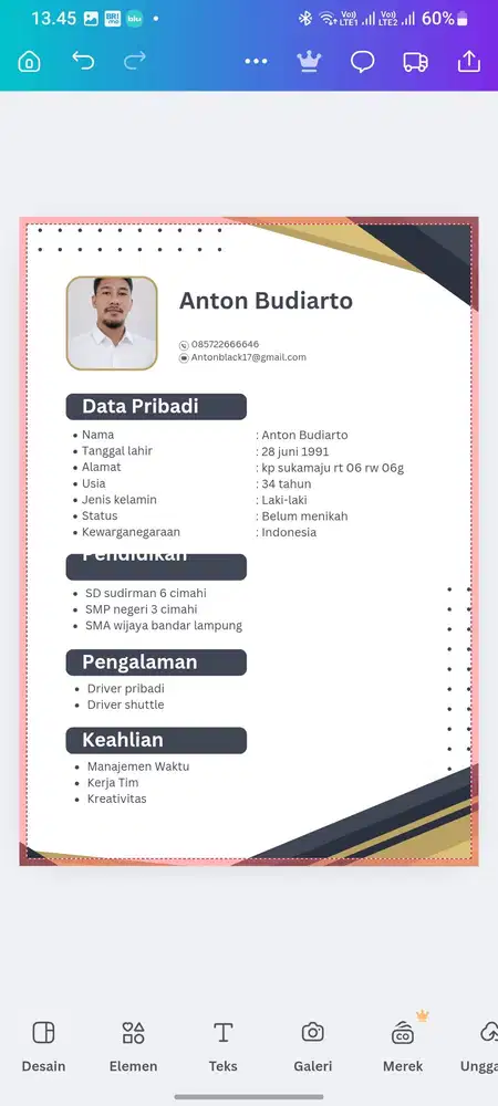 Mencari kerja sebagai driver sim B1