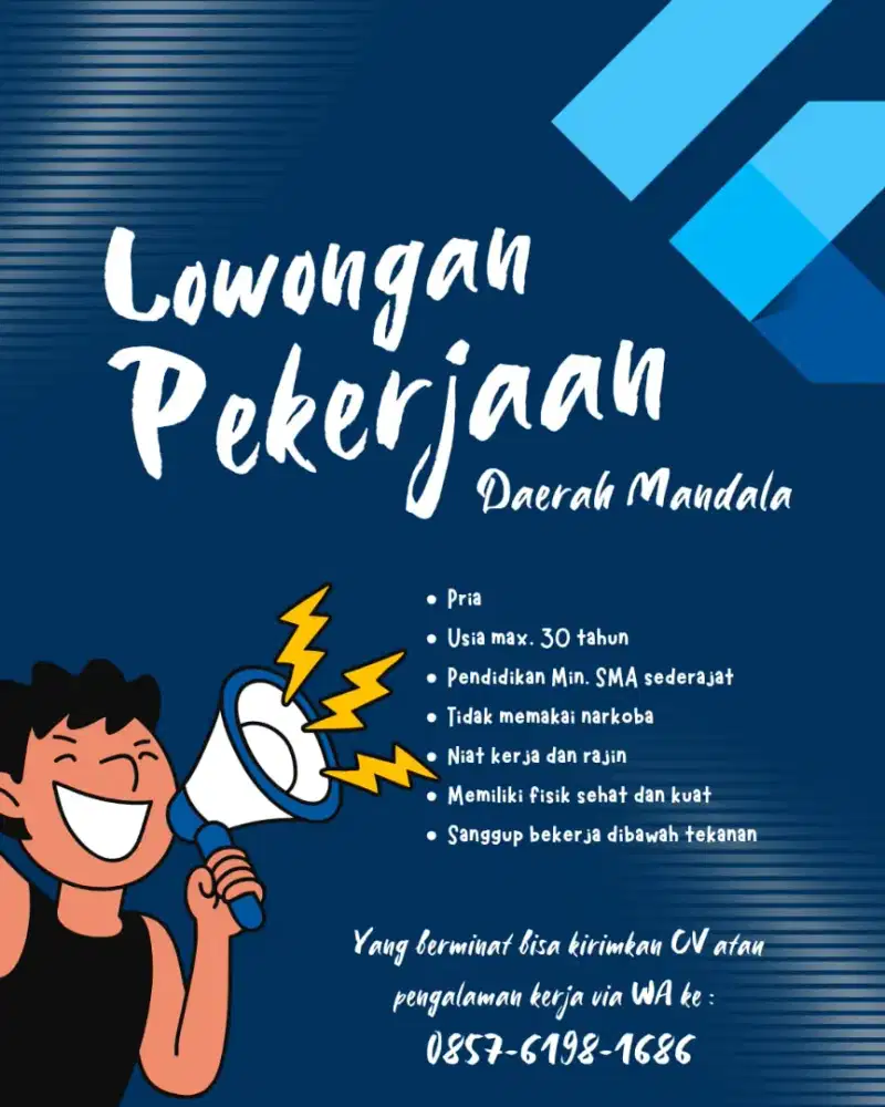 Lowongan pekerjaan kasar Pria