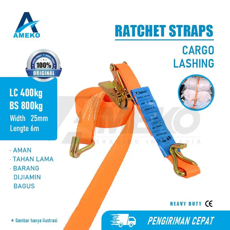 TALI RATCHET KAPASITAS 800KG (DIAMETER 25MM)