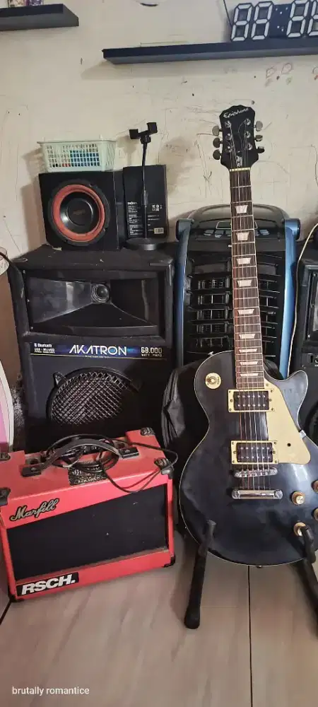 Jual gitar ephipone les Paul costom + ampli