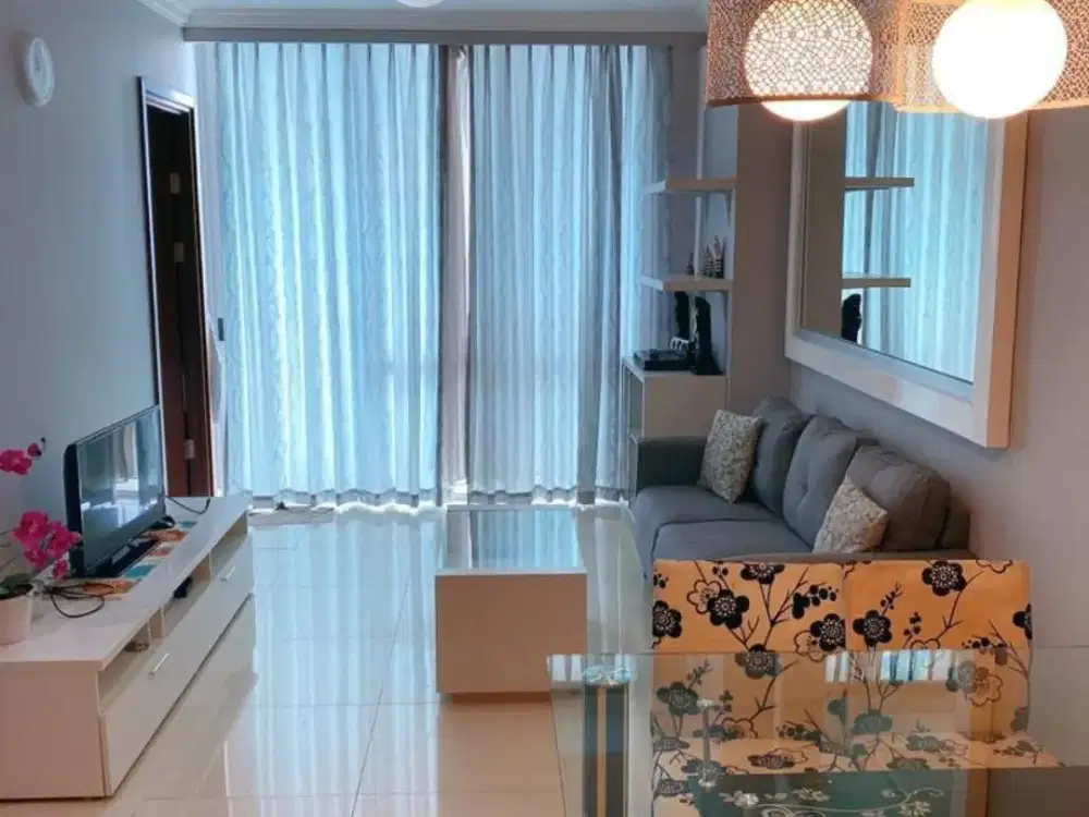 FOR RENT Apartment Denpasar Residence Kuningan City 2BR - Furnish Close to LRT MRT Busway One Satrio
