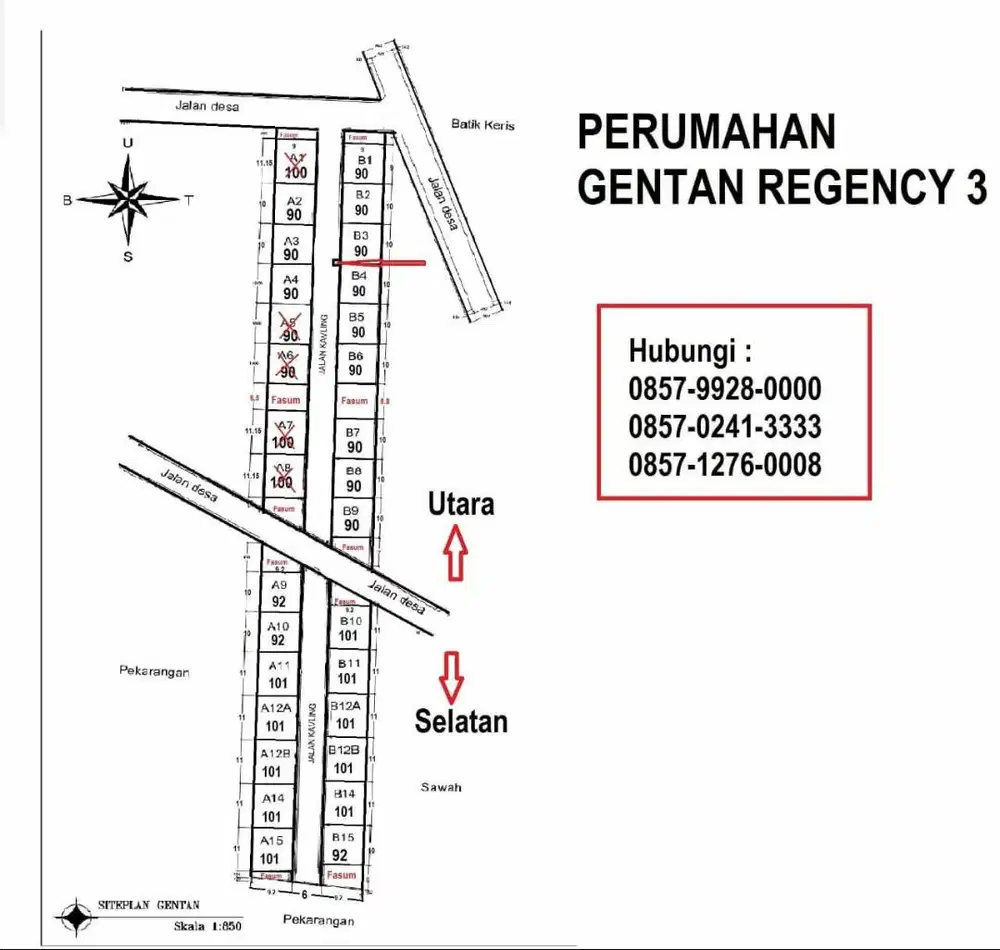 Bisa KPR & Cash. Perumahan Strategis, Akses mudah, Nyaman