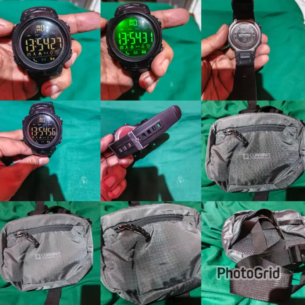 Bismillah dijual tas pinggang olahraga & Jam SKMEI