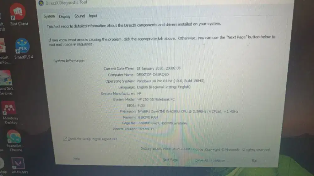 lactop HP 250 G5 normal smua nya sm charger saja