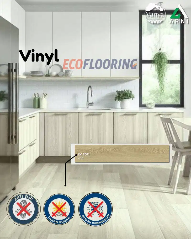 Lantai Vinyl TACO Eco 2mm | Vinyl Flooring Murah & Awet