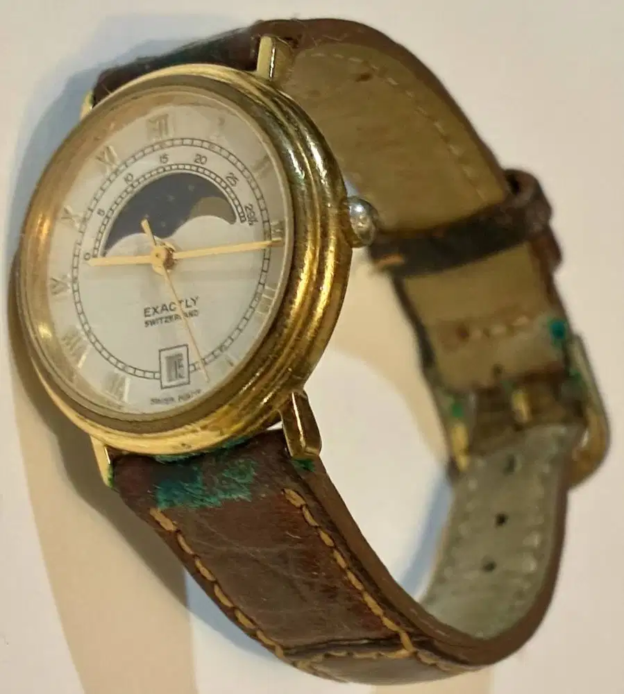 Exactly Swiss Watch Women’s Date Moon Phase Quartz