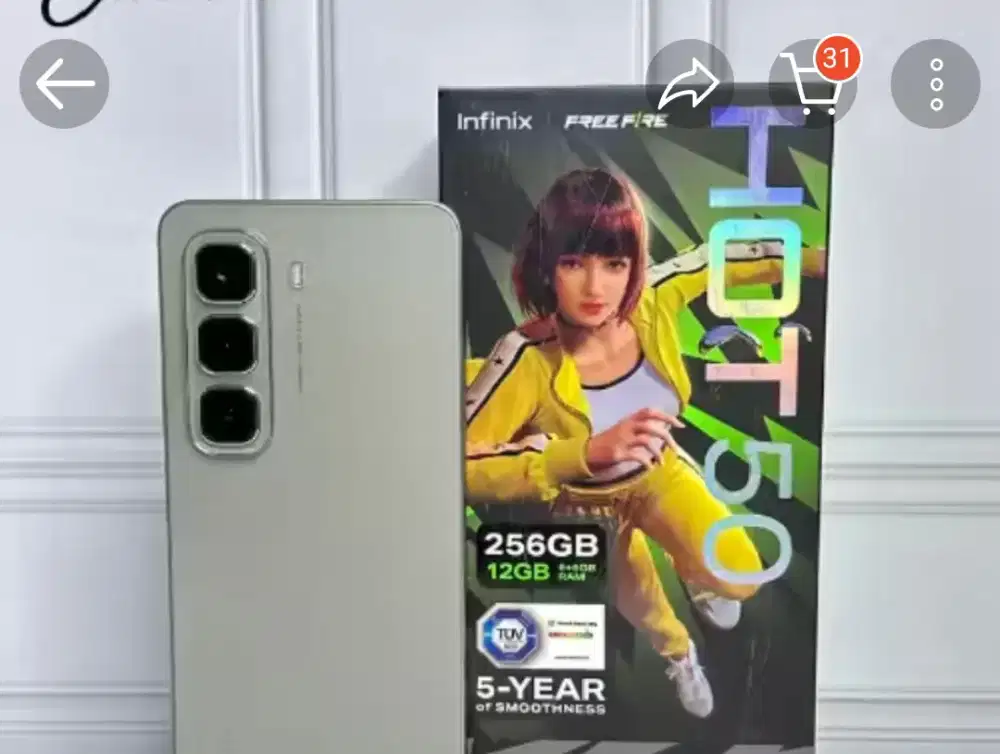 Infinix hot 50 warna silver