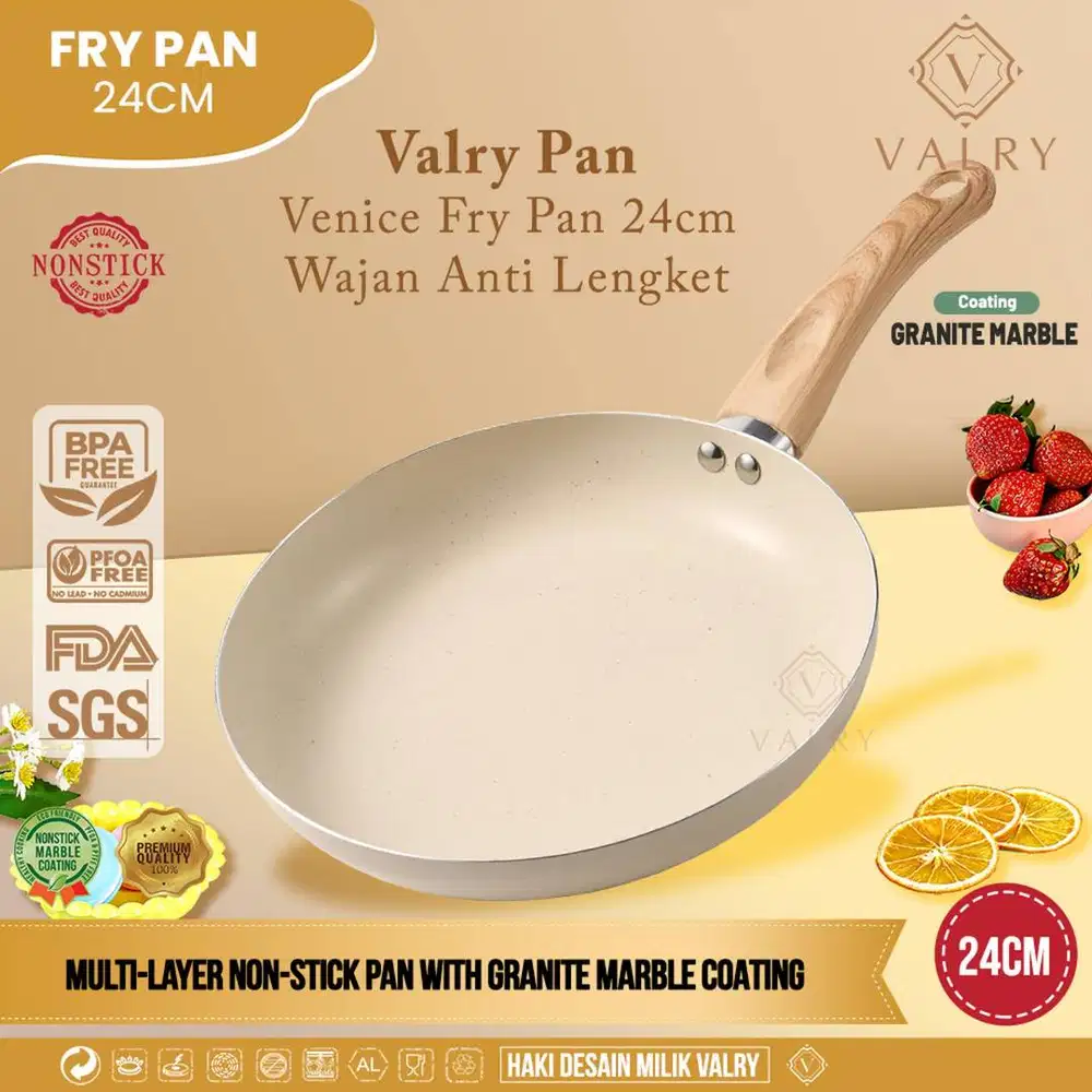 VALRY PANCI FRYPAN Venice 24cm frying pan anti lengket