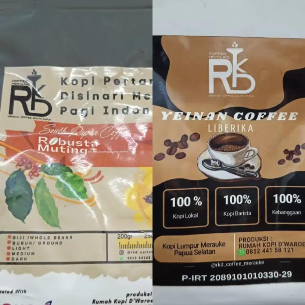 Kopi Khas Merauke Asli Kopi Lumpur Kopi Muting Robusta 200 gram