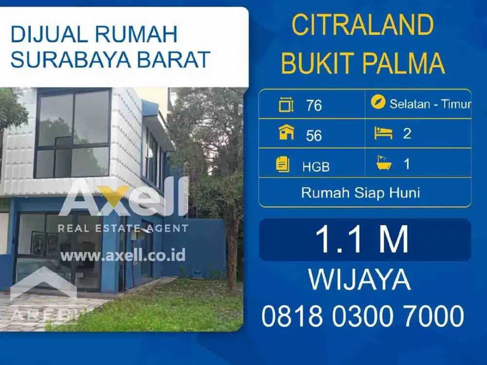 Rumah Citraland Bukit Palma Dijual