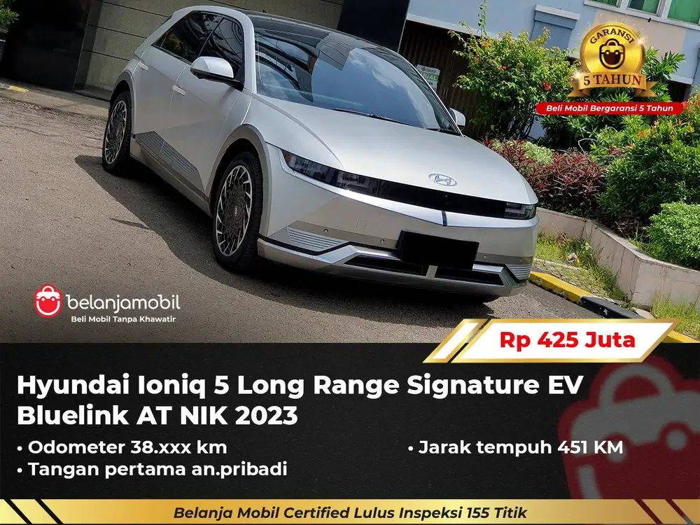 [ GARANSI 5TH ] Hyundai Ioniq 5 Long Range Signature EV 2023/2024