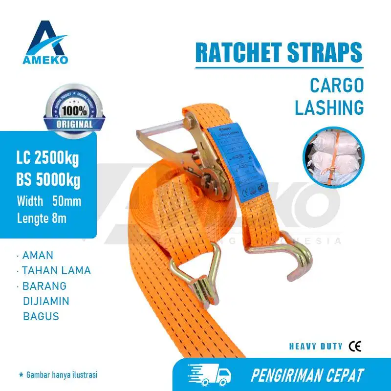 TALI RATCHET 5TON ORANYE (DIAMETER 50MM)